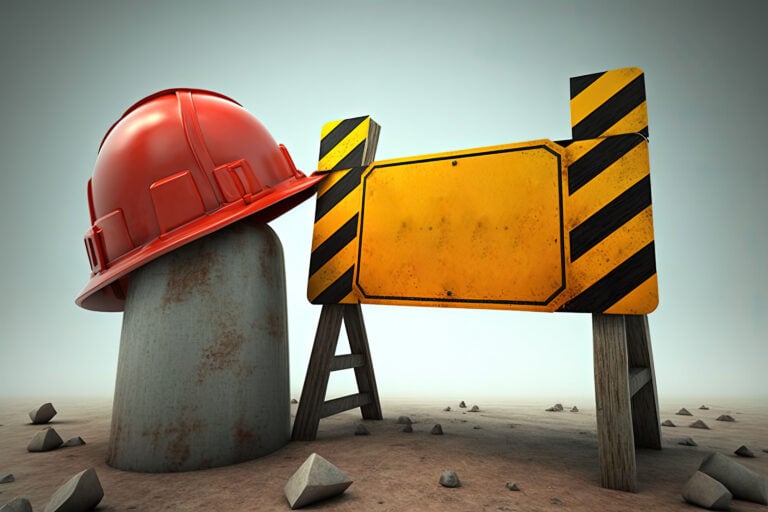 construction site hardhat barrier