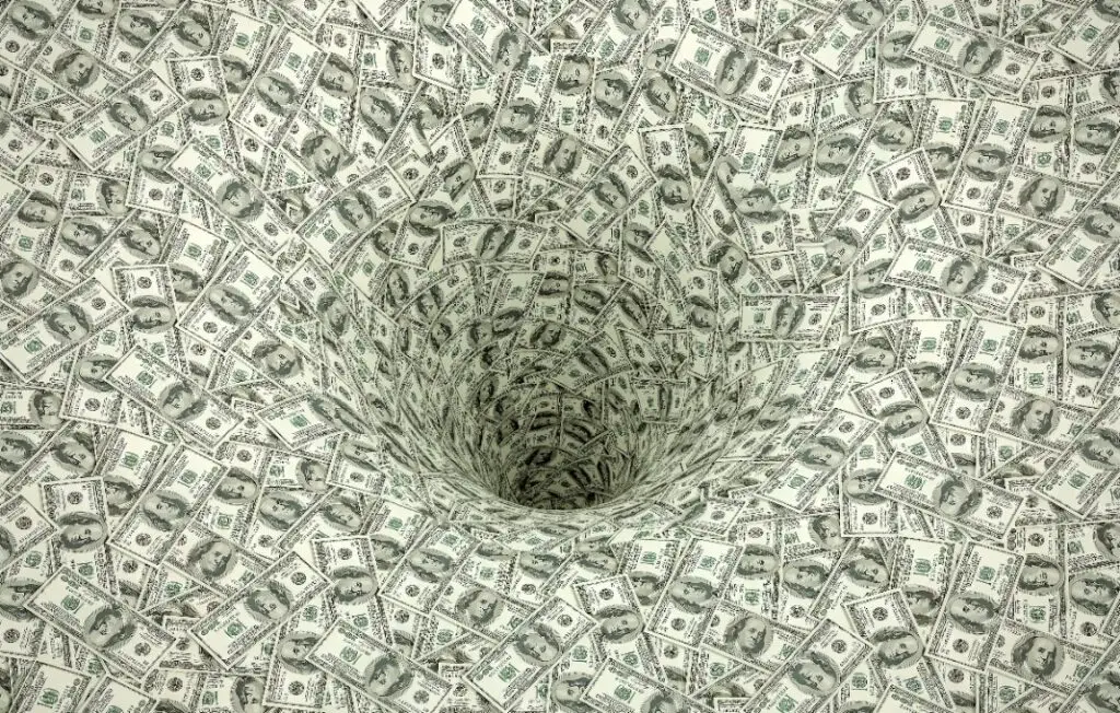 black hole money pit, 3D Rendering